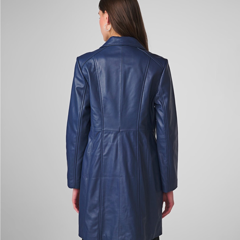 METROSTYLE 100% Leather Jacket-Size 10- Purple